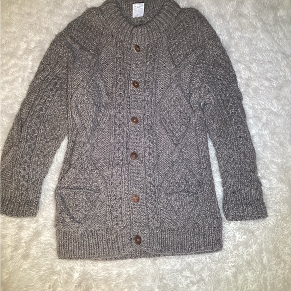 Rainbow crafts handmade chunky knitted merino wool sweater size XL - Picture 12 of 13